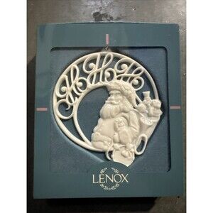 Vintage Lenox Christmas Santa Ho Ho Ho Ornament Bone China 🎄